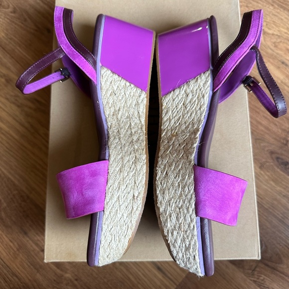 NEW COLE HAAN Arden Mixed-Media Platform Wedge Sandals , like new , worn once - Picture 8 of 9